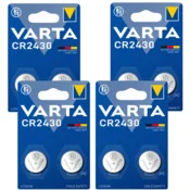 shumee VARTA CR 2430 litijeva gumbasta baterija za daljinski upravljalnik ure 3V 2 kosa x4
