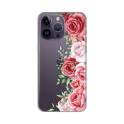 Silikonska maska za iPhone 14 Pro Max 6.7 Wild Roses Print Skin providna