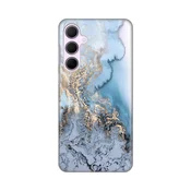 Maska za mobilni telefon Samsung Galaxy A35 5G BLUE GOLD MARBLE PRINT