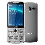 Osnovni mobilni telefon NON eSTAR Digni CALL 4G Dual SIM, srebrn
