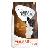 Concept for Life suha pasja hrana 4 x 1 kg/1,5 kg po posebni ceni! - Medium Adult 6 kg (4 x 1,5 kg)