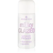 essence milky GLAZED vlažilna podlaga za make-up s posvetlitvenim učinkom 50 ml