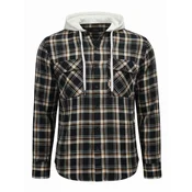 Radwa Srajca Mens flannel with hooddie črna