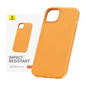 Maska Baseus maska za iPhone 15 ProMax Fauxther Series (narancasta)