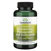 Swanson Full Spectrum Cinnamon, Fenugreek and Gymnema (cimet, fenugreek, gymnema), 120 kapsul