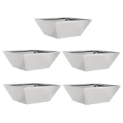 Vrtna saksija 5 pcs Srebrno 40 x 40 x 15 cm Nehrdajuci celik