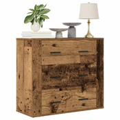Komoda boja starog drva 80 x 33 x 70 cm od konstruiranog drva