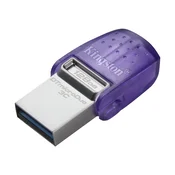 KINGSTON 128GB DataTraveler microDuo 3C, USB ključ z dvema priključkoma (USB-A in USB-C), hitrost do 200 MB/s.