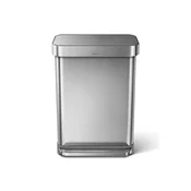 Pedal trash can, 55 L, stainless steel - simplehuman