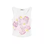 Desigual Majica  lila / roza / bela