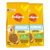 Pedigree Junior s perutnino in zelenjavo 2 x 12 kg