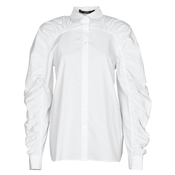 Karl Lagerfeld Srajce & Bluze POPLIN BLOUSE W/ GATHERING Bela