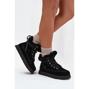 BIG STAR SHOES Womens Suede Snow Boots On Platform With Fur Big Star