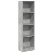 Regal za knjige boja betona 40x24x143 cm konstruirano drvo