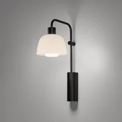 Bover LED stenska svetilka Drep A/04, bela, steklo, črna, 2700 K - Dnevna soba/jedilnica - Dizajn - črna, bela - Aluminij