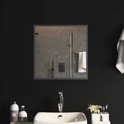vidaXL LED kopalniško ogledalo Transparentno 50 x 50 cm kaljeno steklo