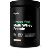 Grass-Fed Multi Whey Protein –? več kot 77% sirotkinega koncentrata, izolata in kazeina, učinkovit takoj po treningu in med dolgotrajnim pomanjkanjem beljakovin, povsem naravna formula, sladkan s stevio