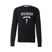 GUESS Pulover HAMMOND svetlo siva/črna