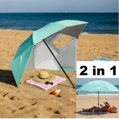 Senčilo in dežnik za plažo 2 v 1