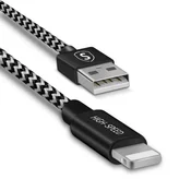 Sign Skin Lightning kabel 2,4 A, 3 m - črno/bel