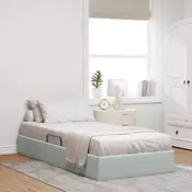 Otomanski krevet s pohranom Svjetlosiva 90 x 190 cm Baršun