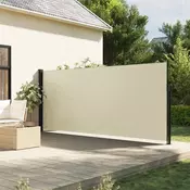 Vidaxl vidaXL Zložljiva stranska tenda kremne barve 180x500 cm