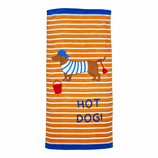 Oranžna bombažna brisača za na plažo 76x160 cm Hot Dog – Catherine Lansfield