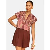 love & roses Bluza bež/čokolada/mauve/temno roza