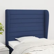 Vidaxl vidaXL Vzglavnik s krilci moder 103x23x118/128 cm blago
