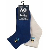 Carape za tenis Australian Open Tennis Ball Quarter Crew Socks 2P - navy/cream