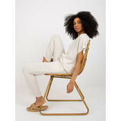 Light beige summer set with trousers RUE PARIS