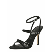 GUESS Sandale s remencicima EDELIA2, crna / srebro