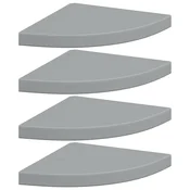 Vidaxl Kotne police 4 kosi sive 35x35x3,8 cm MDF