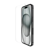 Belkin SCREENFORCE Zaščitno steklo s kaljenim steklom proti mikrobom za iPhone 16/15/14 Pro
