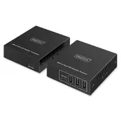 Podaljšek preko kabla Cat.6A zasukanih parov USB 3.1 Gen1 do 100m, 3x USB-A, 1x USB-C do 5 Gbps, 1x RJ45 (Gigabit Ethernet) - komplet (sprejemnik/oddajnik)