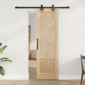 vidaXL Drsna vrata ORKDAL Naravna 61 x 198,5 cm Trdna borovina