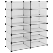 Vidaxl Stojalo za čevlje prozorno 94,5x36,5x106 cm PP