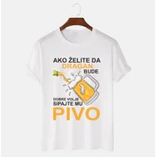 MAFIMI Muška majica Ako želite da bude dobre volje, Bela