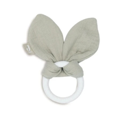 Jollein Silikonska grickalica za zube Bunny Ears 0 m+, Olive Green