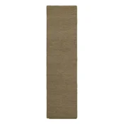 Kaki zelen ročno tkan volnen tekač 80x230 cm Harris Boucle – Flair Rugs