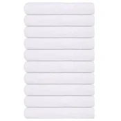 Vidaxl Brisače FROGN 10 kosov bele 100x200 cm 360 g/m2