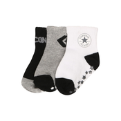 CONVERSE Nogavice, bela, siva, črna