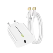 OEM Mayaxess, Omrežni polnilnik za Galaxy A55 20W + 1m USB-C kabel, Bela, (5000275914)