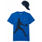 Muška majica Lacoste Tennis X Novak Djokovic T-Shirt & Cap Set - Plavi