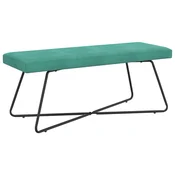 Vidaxl klop Enobarvno Turkizna 110 x 40 x 45 cm Žamet