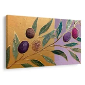 Slika vijolične olive na veji - 30x20