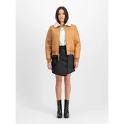 ALPHA INDUSTRIES Prehodna jakna svetlo rjava/bela
