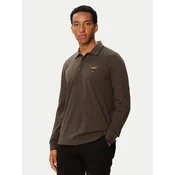 Aeronautica Militare Polo majica 262PO1653UP00082 Rjava Regular Fit