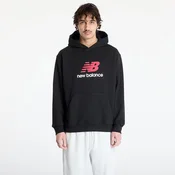 Mikina New Balance Athletics French Terry Logo Hoodie Black XXL