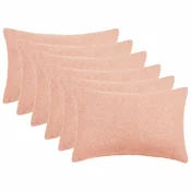 Vidaxl Prevleka za blazino 6 kos HEERLEN Roza 50 x 75 cm Bouclé